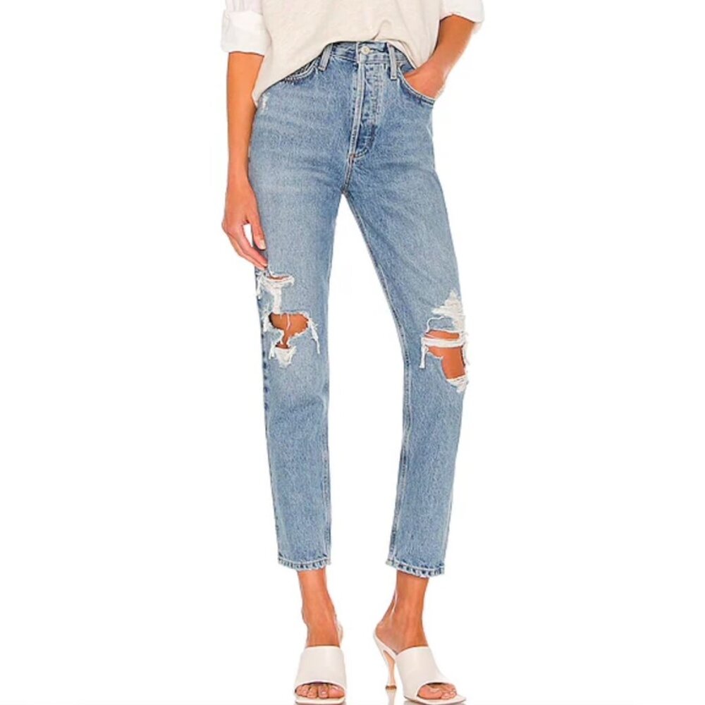 Agolde Fen High Rise Relaxed Taper Jean in Wander